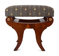 A Swedish Parcel Gilt Mahogany Foot Stool
