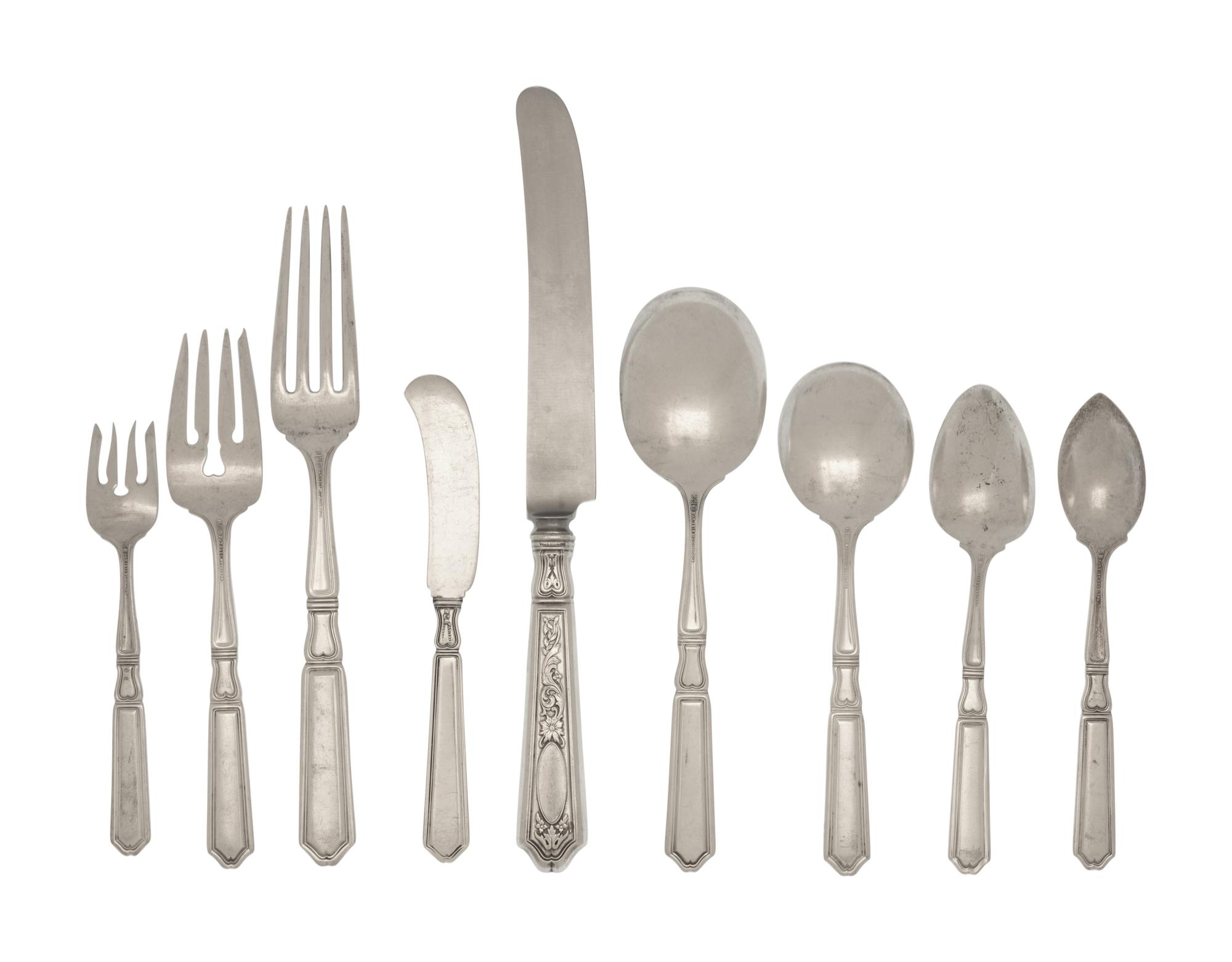 An American Silver Flatware Service
