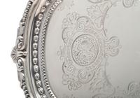 An Edwardian Armorial Engraved Silver Footed Tray