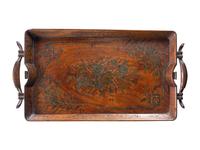 A Pair of Chinese Export Huanghuali and Mixed-Wood Tray Tables