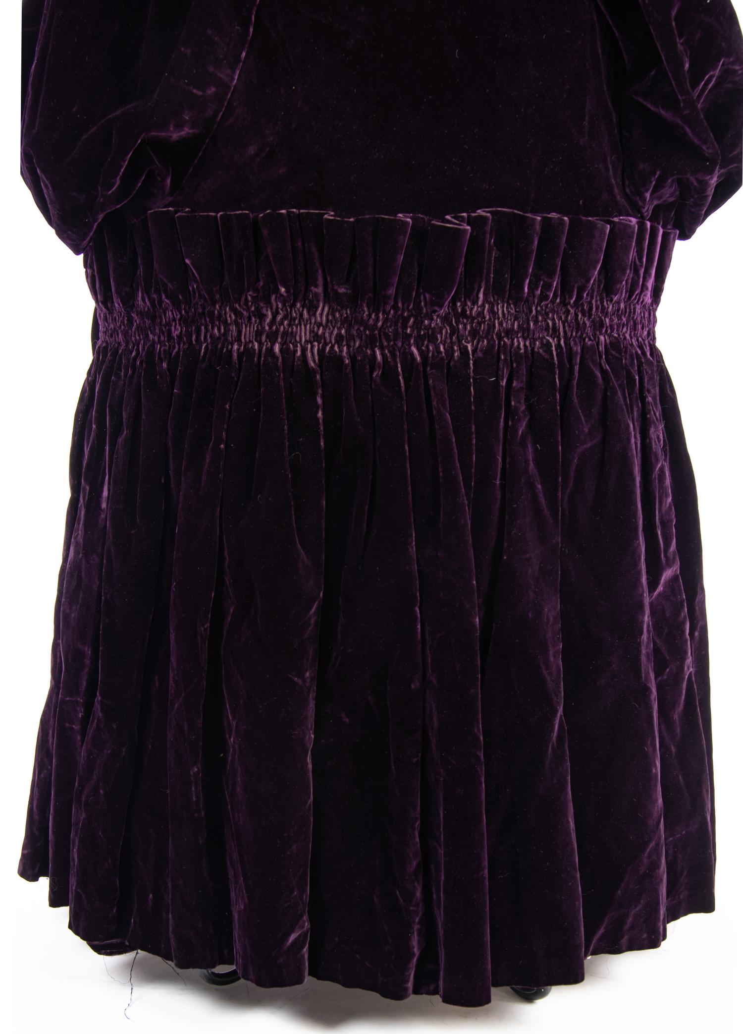 Two-Piece Silk Velvet Dress, 1880s