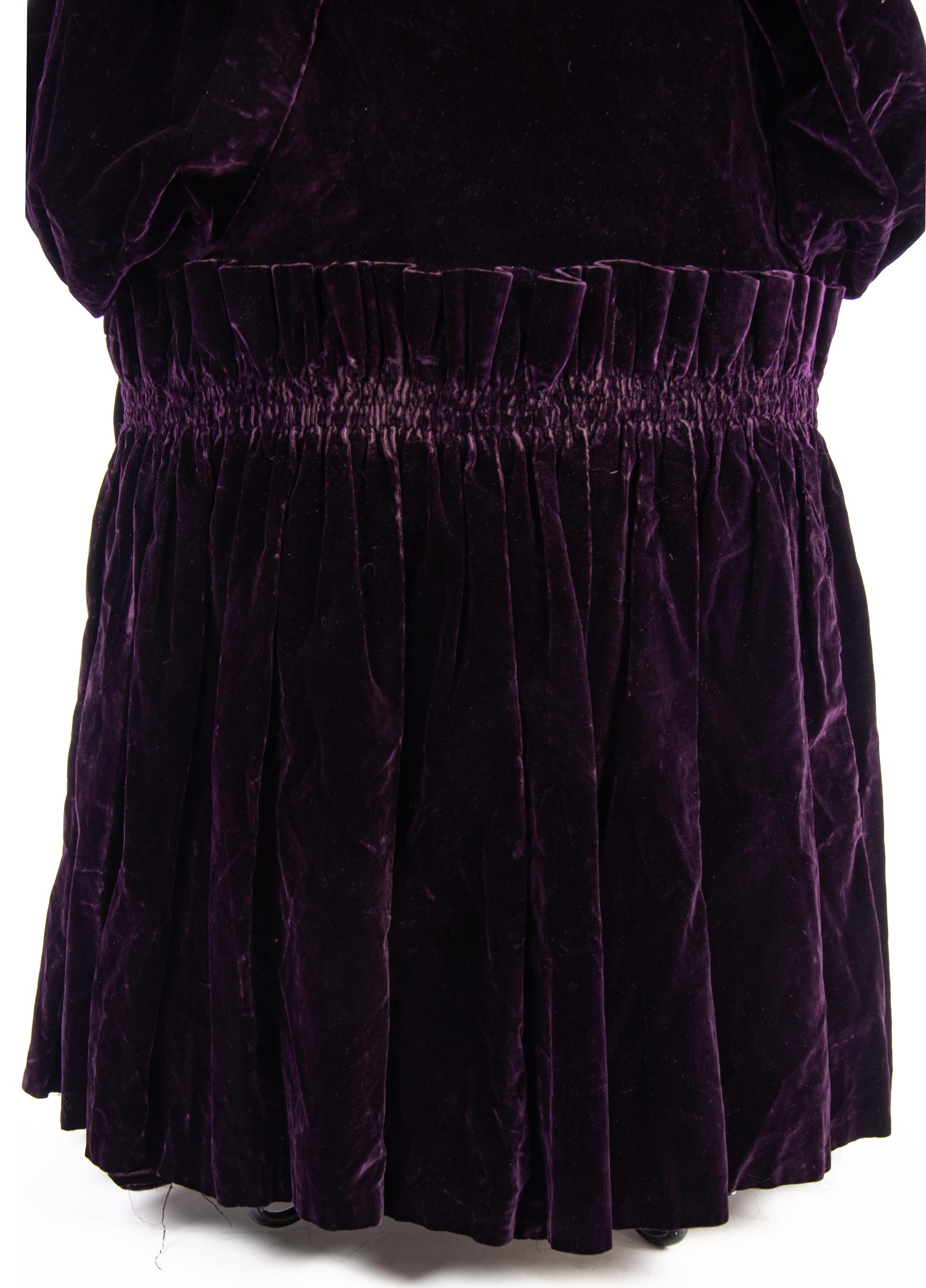 Two-Piece Silk Velvet Dress, 1880s