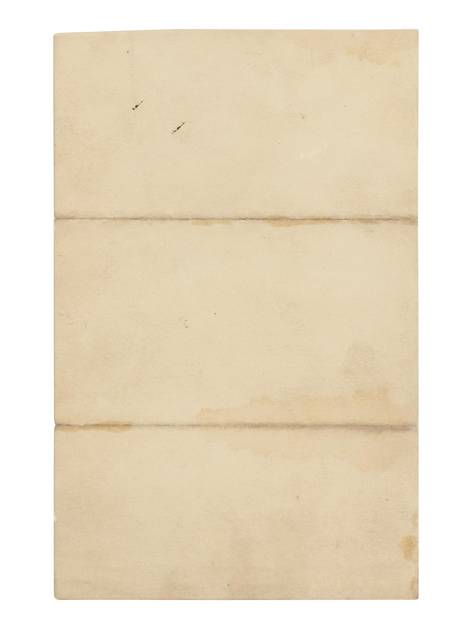 LINCOLN, Abraham (1809-1868). Autograph letter signed ("A. Lincoln") to Hiram Barney. Washington, D.C., 29 March 1861.