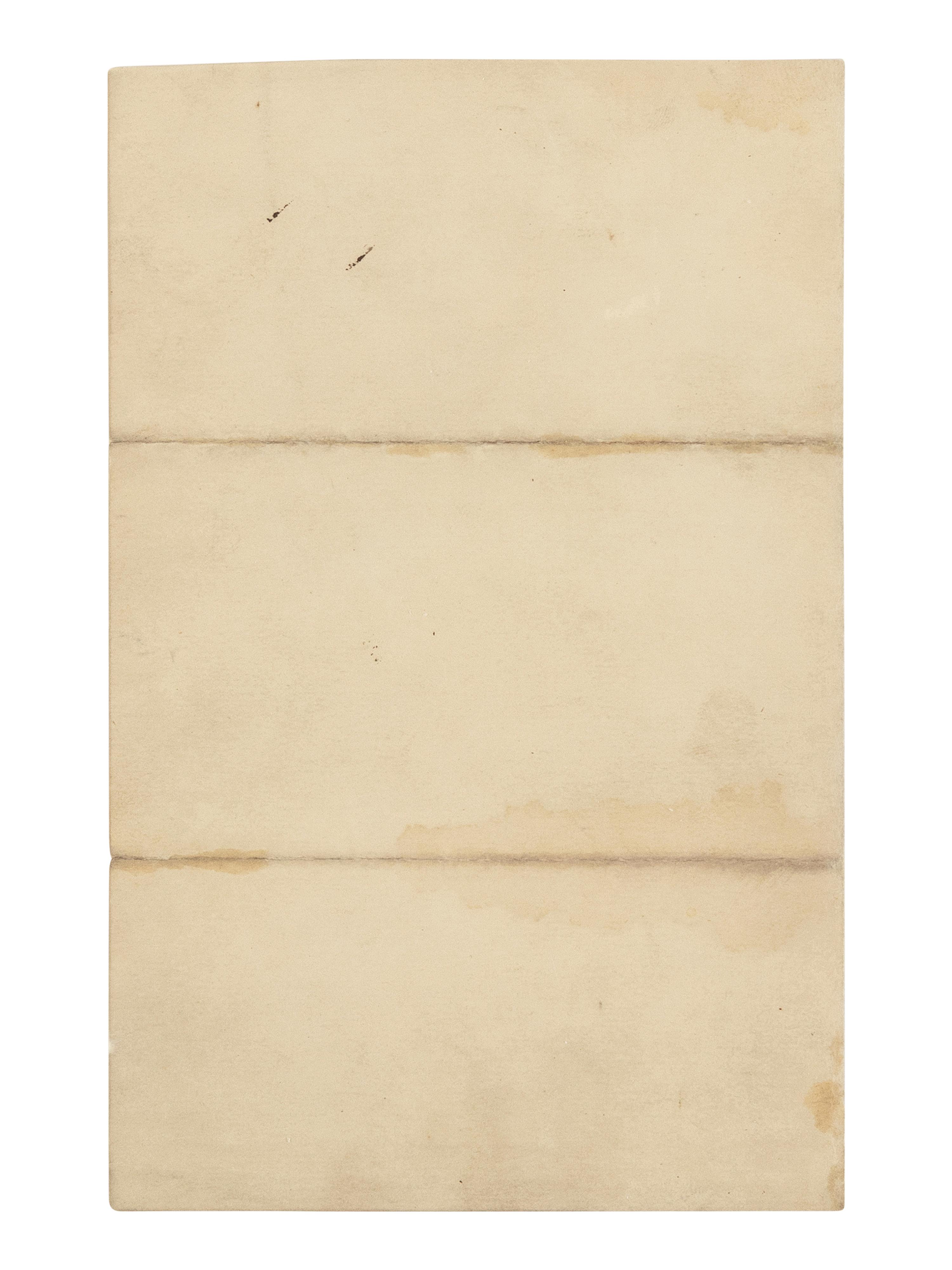 LINCOLN, Abraham (1809-1868). Autograph letter signed ("A. Lincoln") to Hiram Barney. Washington, D.C., 29 March 1861.