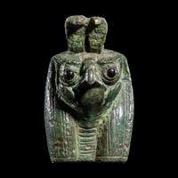 An Egyptian Bronze Head of Montu