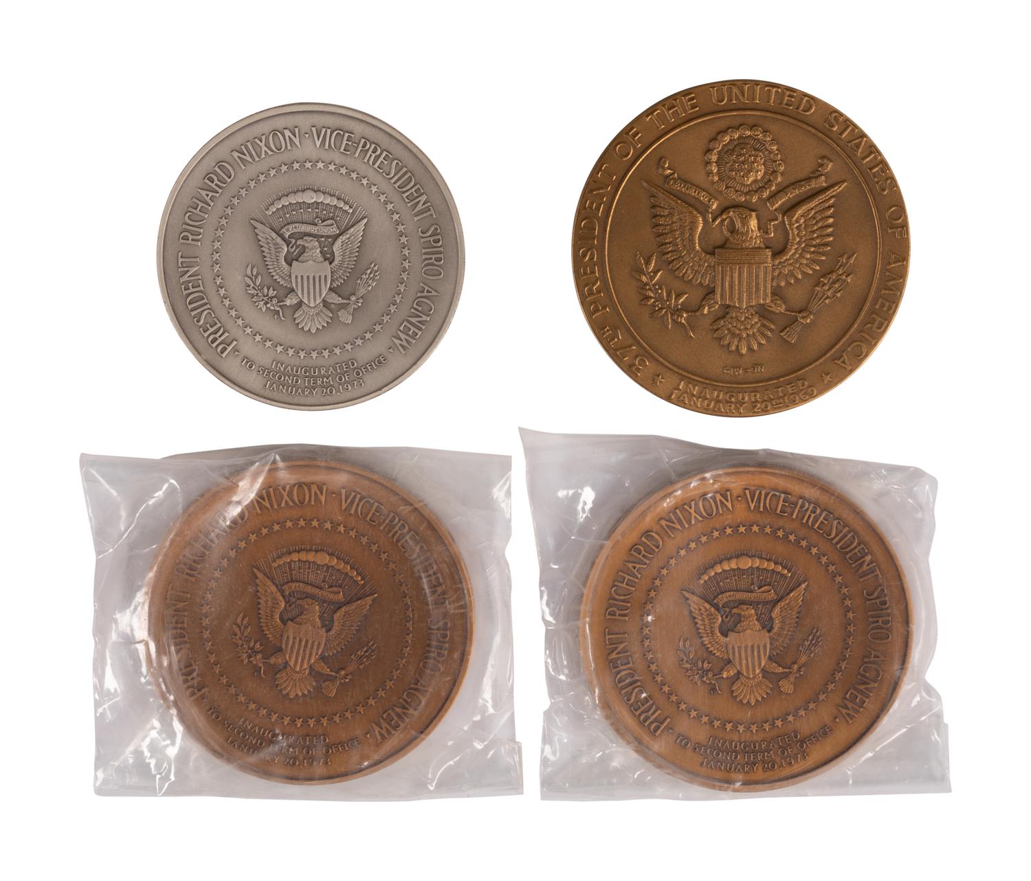 (Politics) NIXON, Richard M. (1913-1994). A group of Presidential Medallions from the Nixon Presidency, comprising: