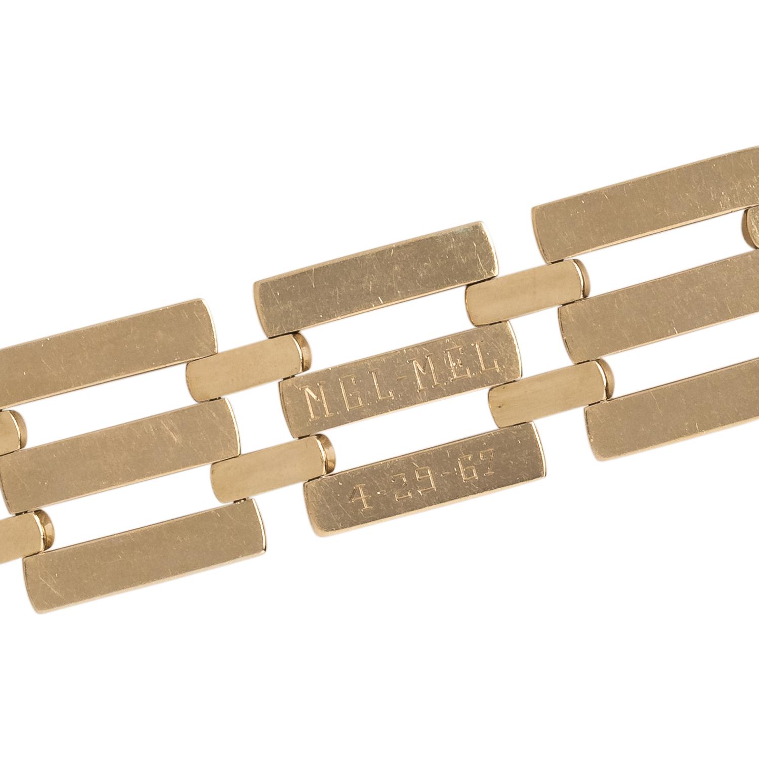 VINTAGE, YELLOW GOLD BRACELET