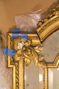 A Louis XVI Style Giltwood Pier Mirror Height 68 x width 40 1/2 inches. — LATE 19TH CENTURY