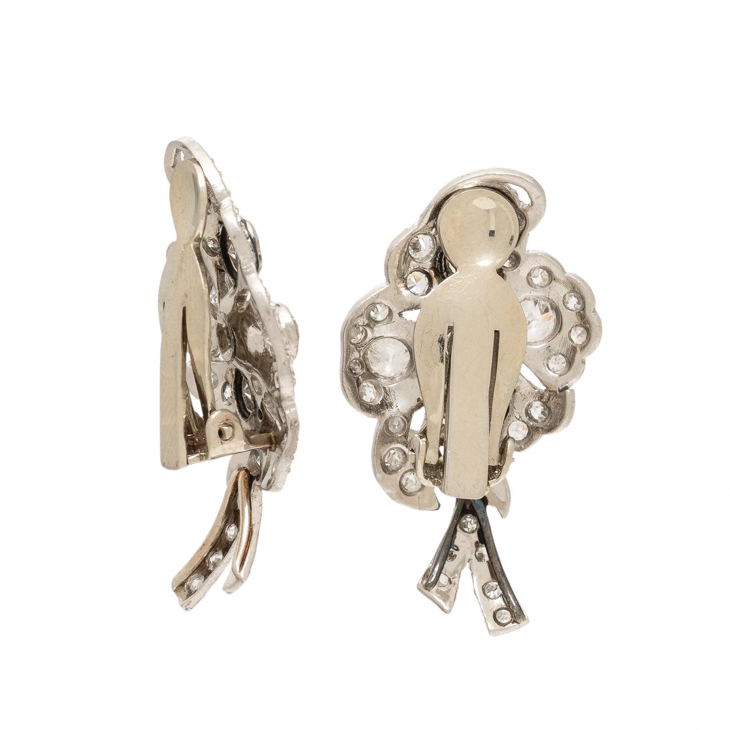Diamond and Platinum Earrings