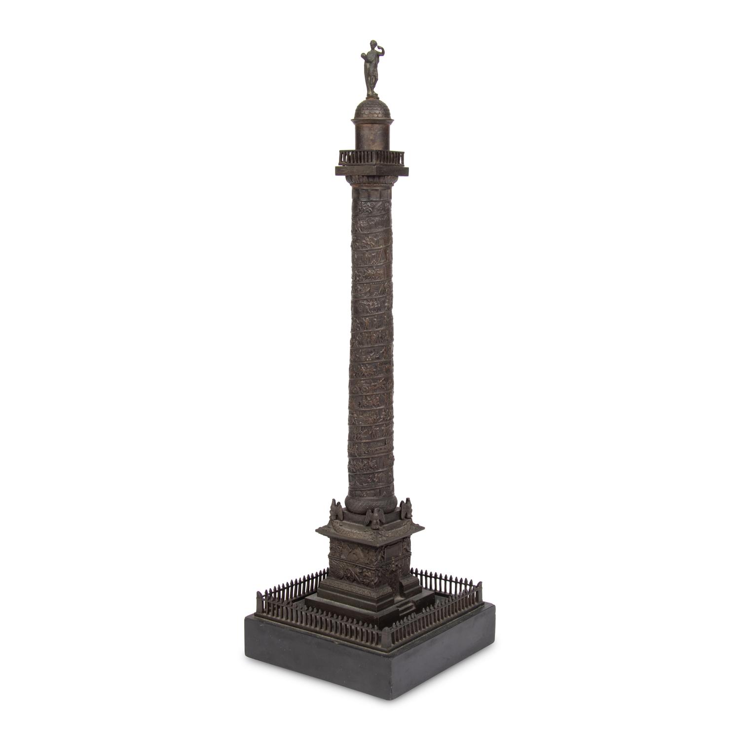 A Grand Tour Bronze Model of the Vendôme Column