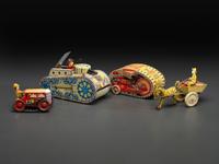 Four Marx Tin Lithograph Mechanical Toys