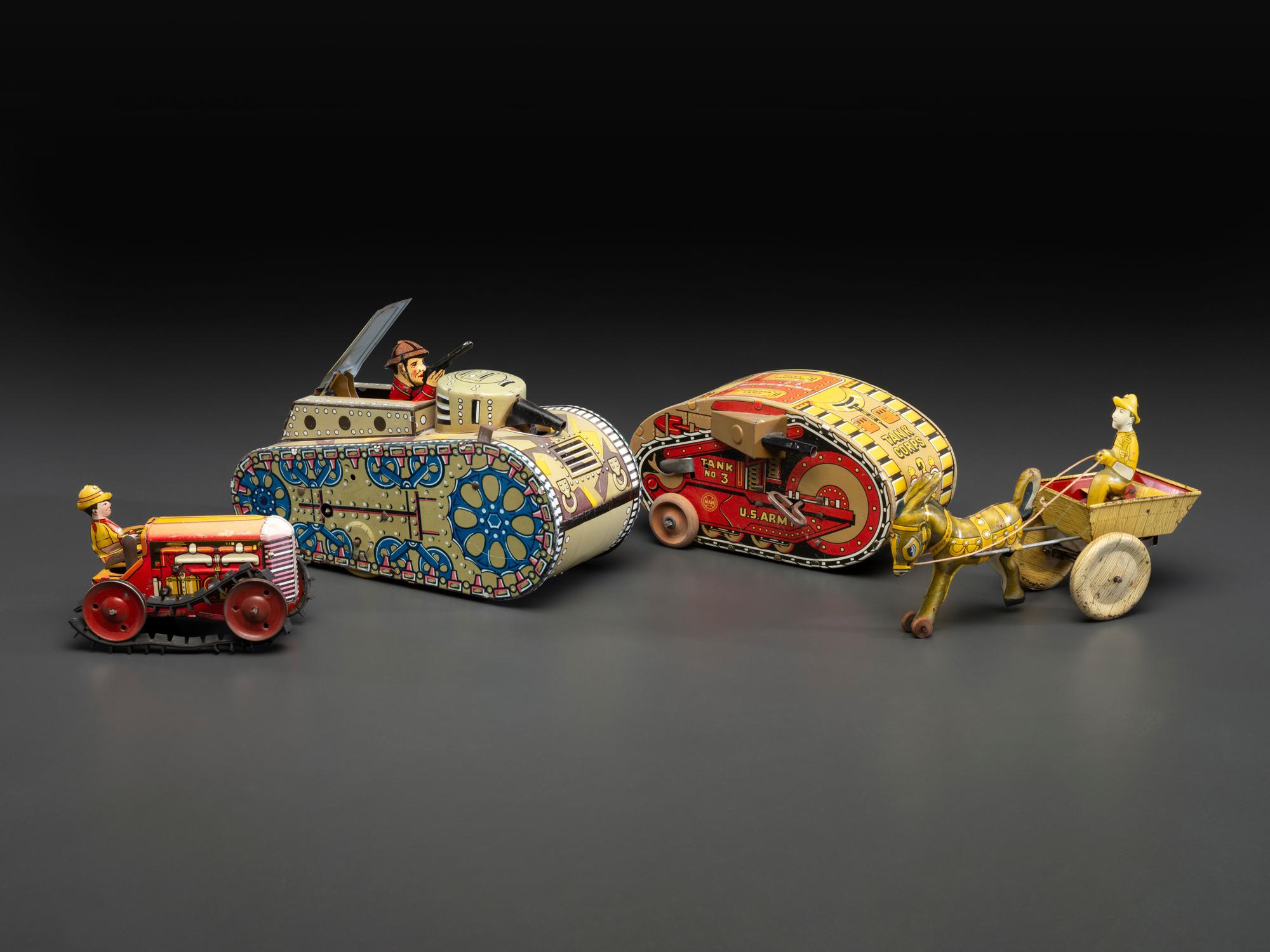 Four Marx Tin Lithograph Mechanical Toys