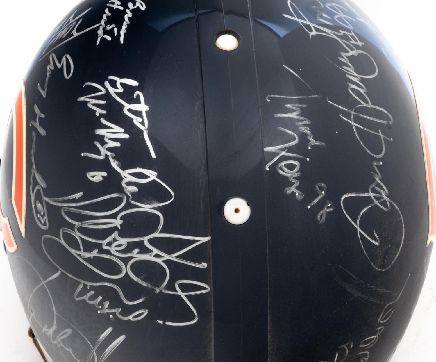 A 1980s Chicago Bears Signed Autograph Full Size Helmet (Beckett Authentication Services BAS Certified),