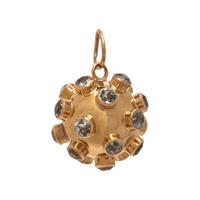 Yellow Gold and Aquamarine Sputnik Pendant