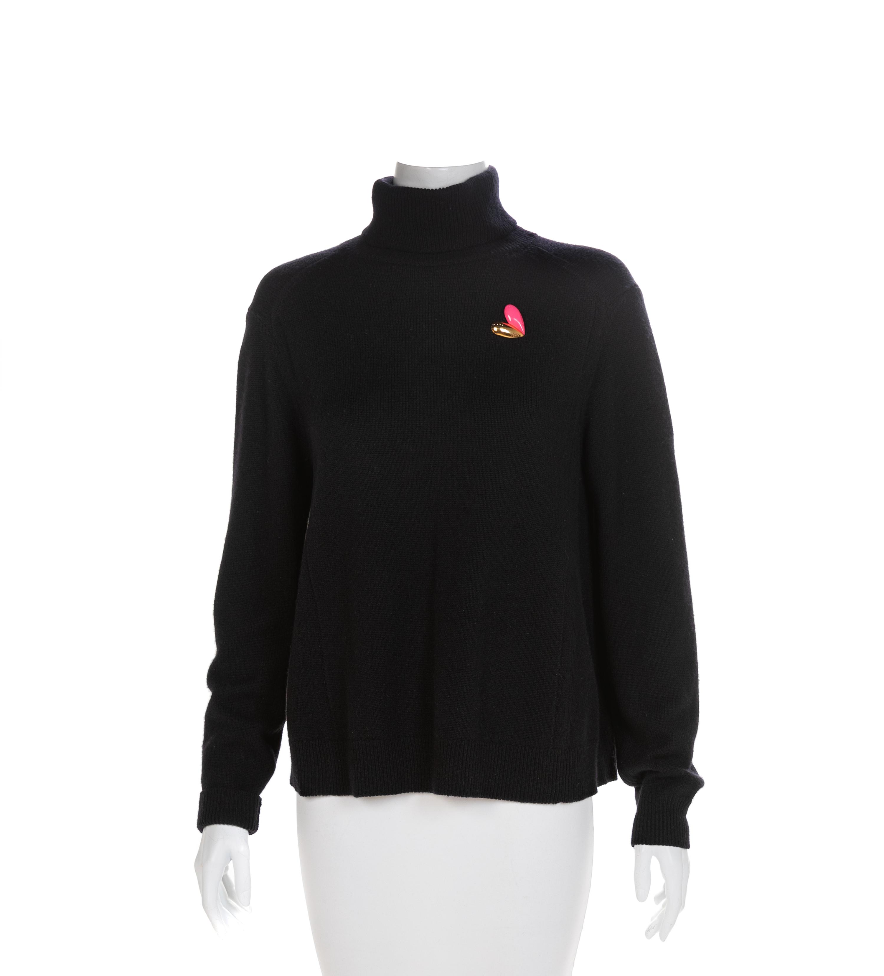 Louis Vuitton Black Sweater, 1980-90s Size label: Large