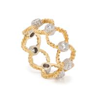 BUCCELLATI, BICOLOR GOLD AND DIAMOND RING