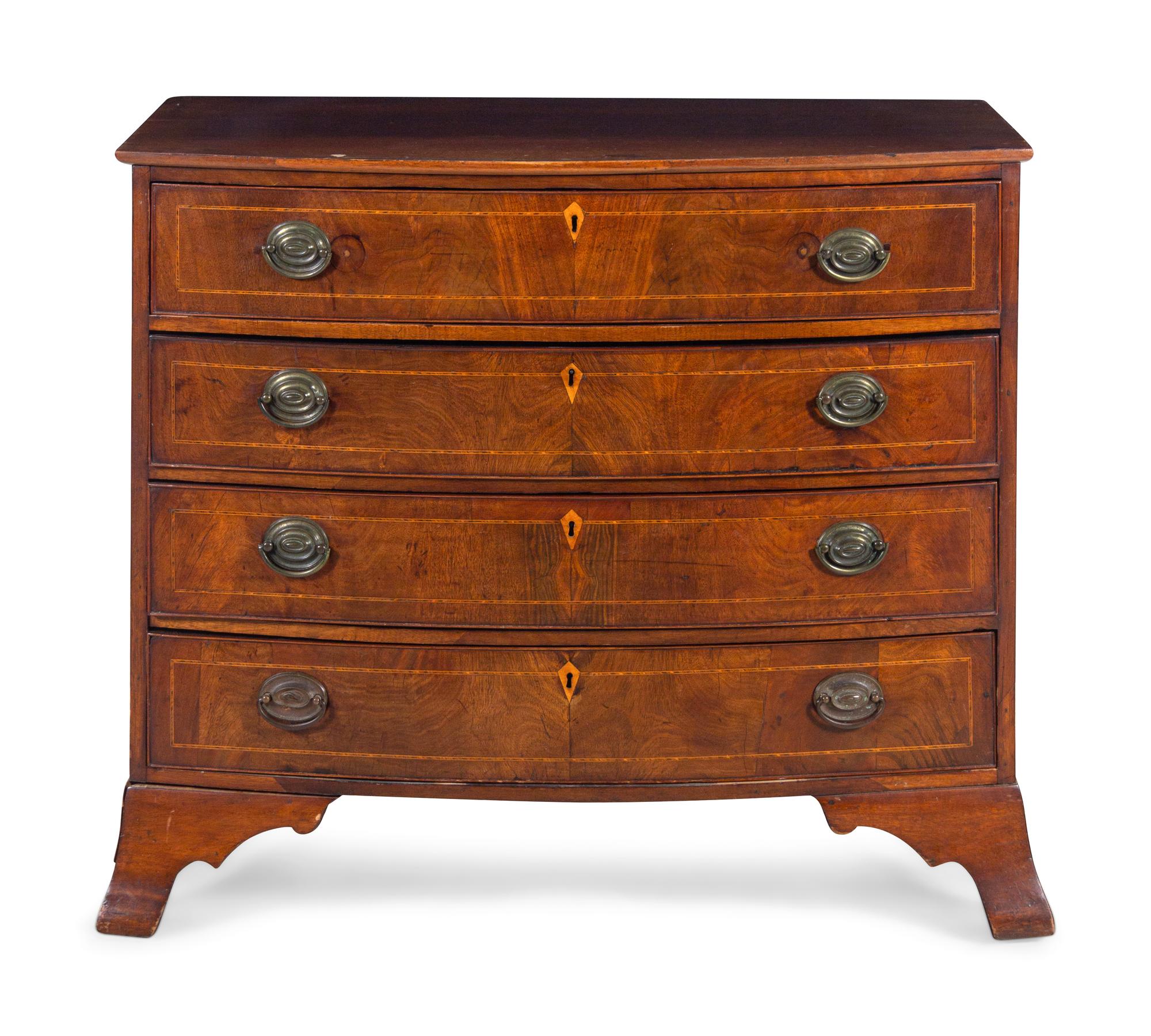 A George III Mahogany Bowfront Chest of Drawers