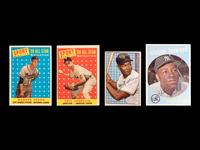 A Group of Nine 1950s Hall of Fame and Star Baseball Cards,