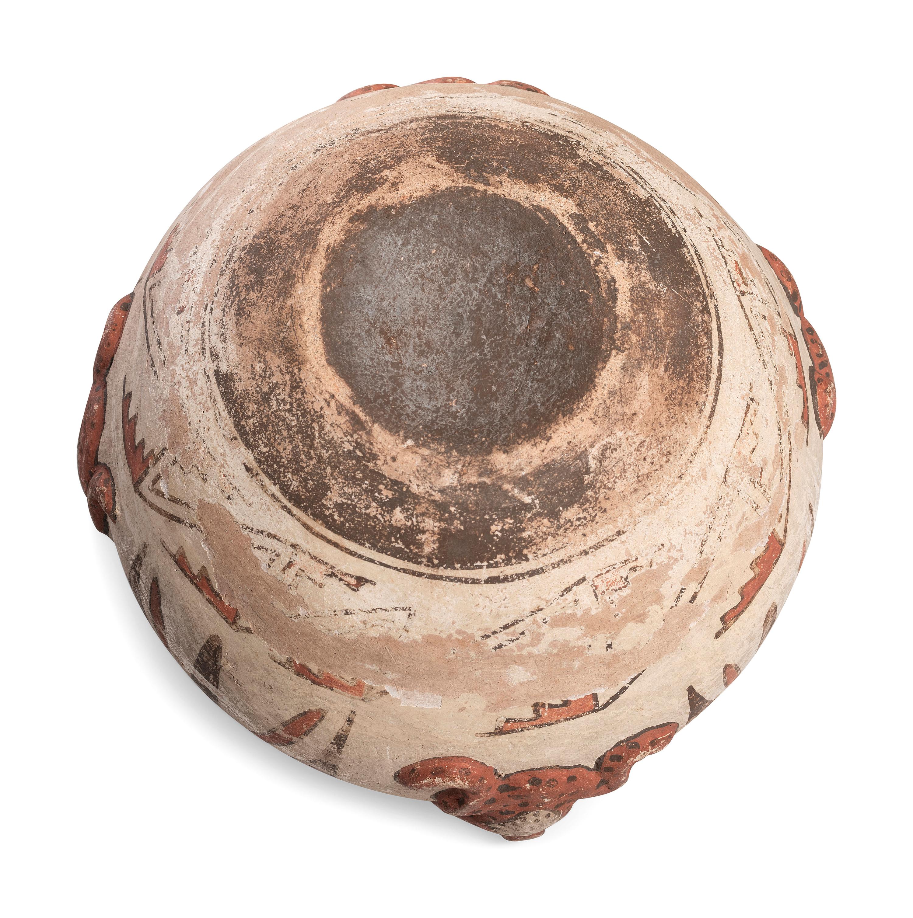 Zuni Polychrome Frog Pottery Jar