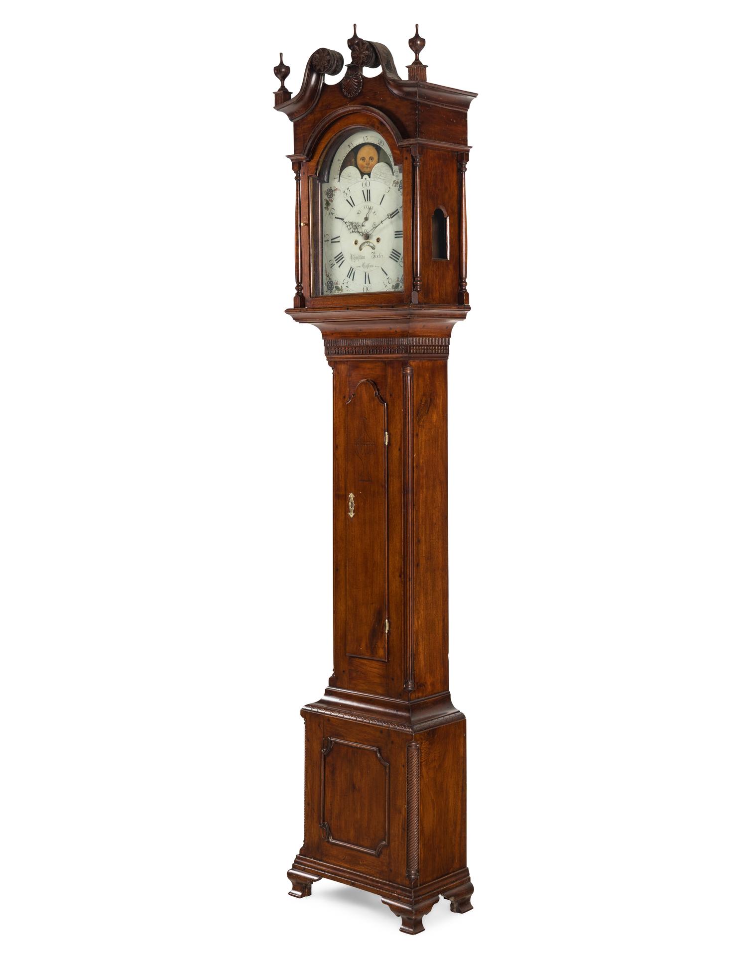 A Chippendale Walnut Long Case Clock