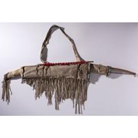Sioux Beaded Hide Bowcase and Quiver, with Bow