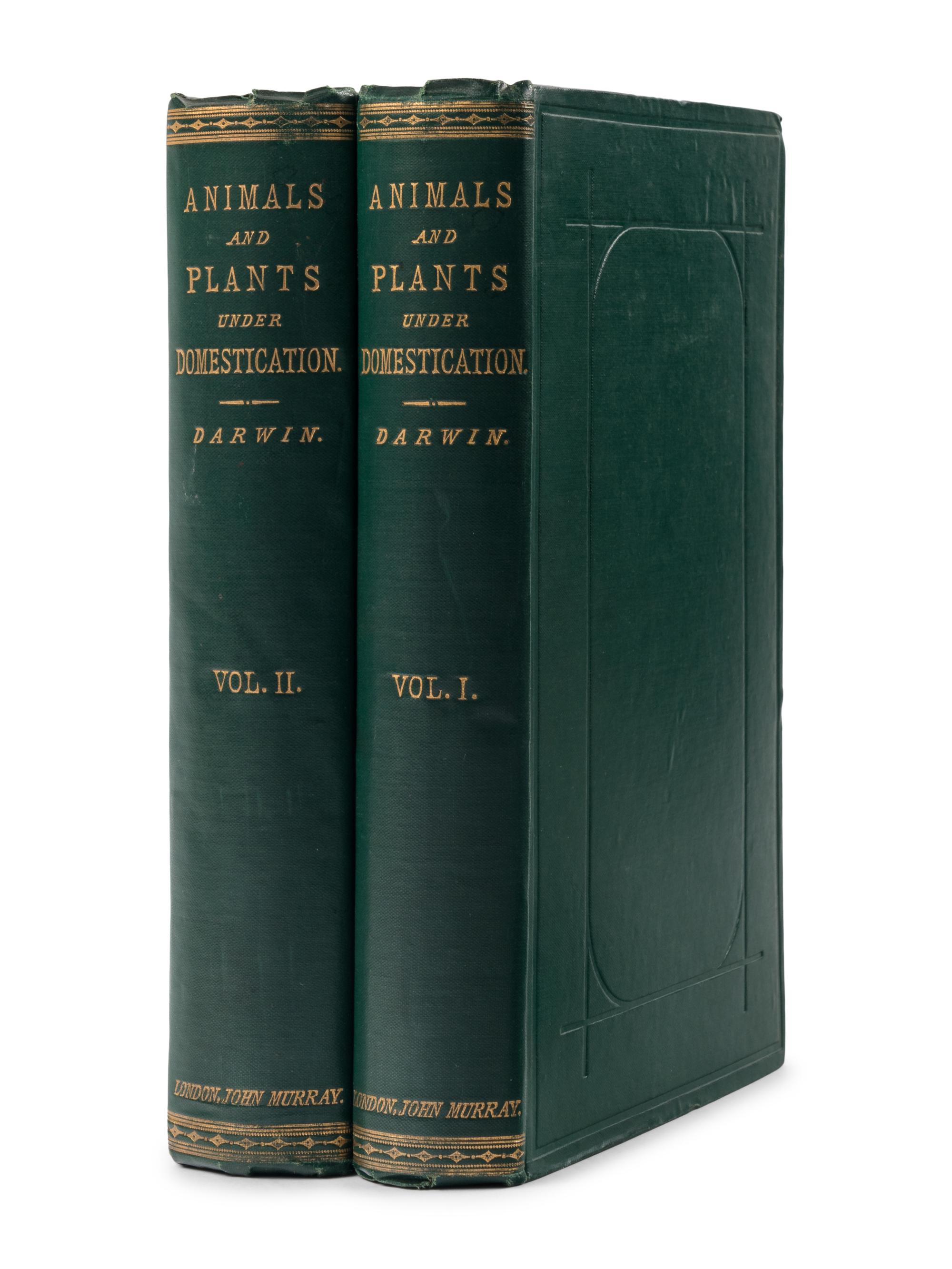 DARWIN, Charles (1809-1882). The Variation of Animals and Plants under Domestication . London: John Murray, 1868.