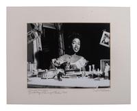 [EARLY PHOTOGRAPHY - MUSIC]. WILLIAMS, Ted (1925-2009), photographer. Sarah Vaughn, Backstage / Chicago theater 1949 (printed later).