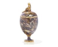 A Wedgwood and Bentley Agateware Covered Urn