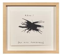 Untitled (Bam!) , 1997, Untitled (Draughtsman takes a shower) , 1997, Untitled (Dear Your Majesty) , 1997-99, Untitled (Trademarks) , 1999, Untitled (Crossword) , 1998 and Untitled , 2003 (a group of 6 works)