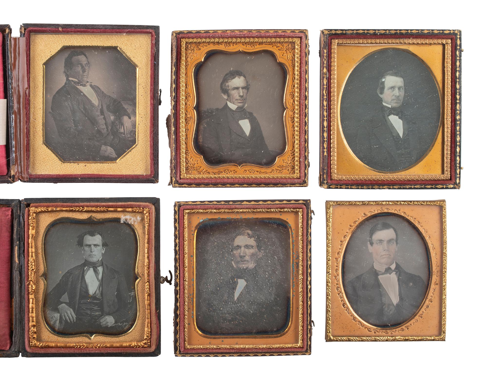 [EARLY PHOTOGRAPHY]. 27 sixth plate daguerreotypes of middle aged or elderly men.