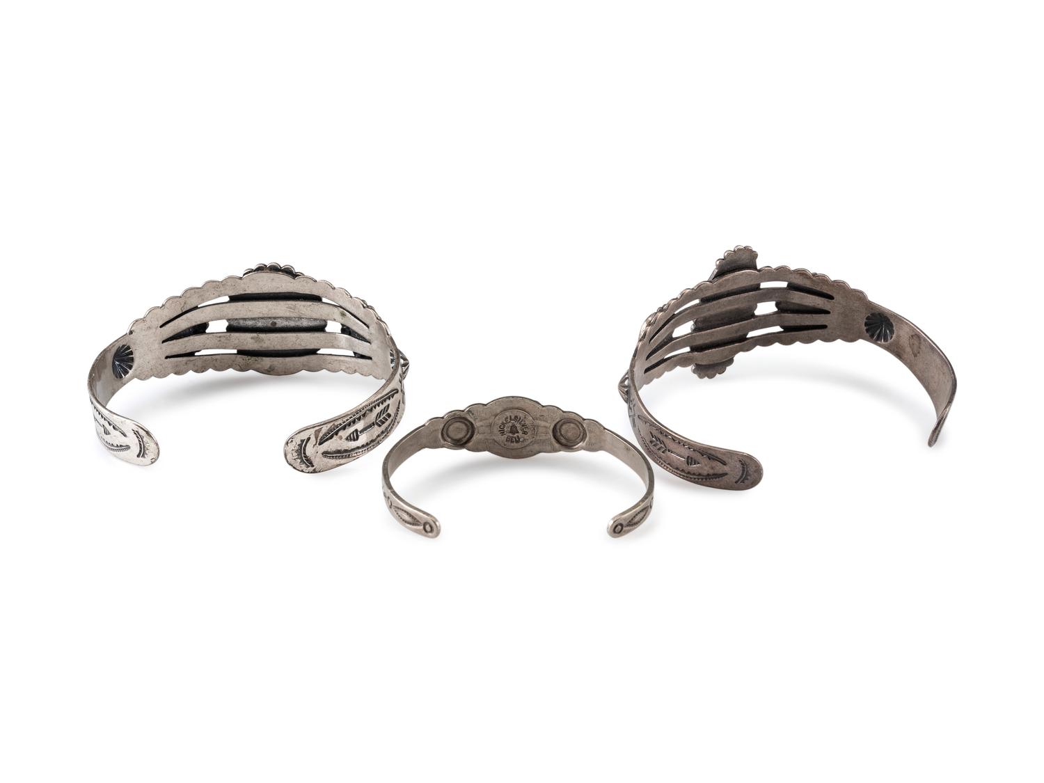 Silver and Turquoise Trade Bracelets