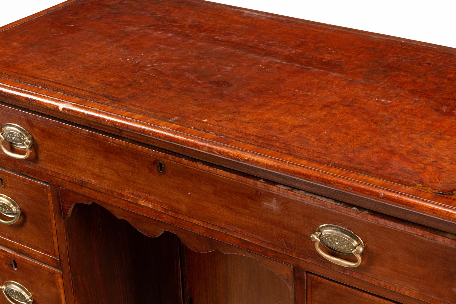 A George III Mahogany Kneehole Desk