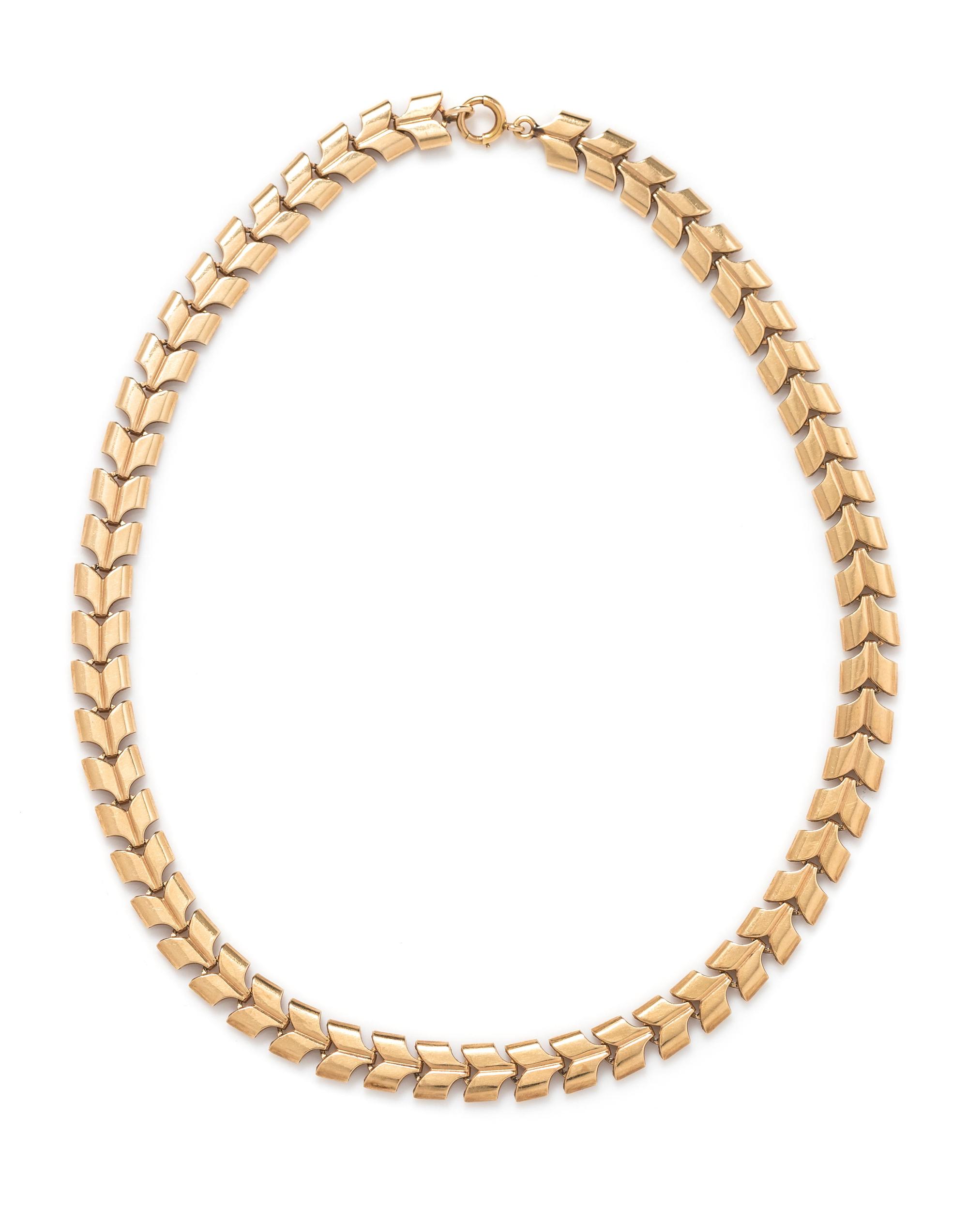 TIFFANY & CO., YELLOW GOLD NECKLACE