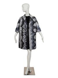 Prada Blue Snake Skin Print Coat, c.2010s