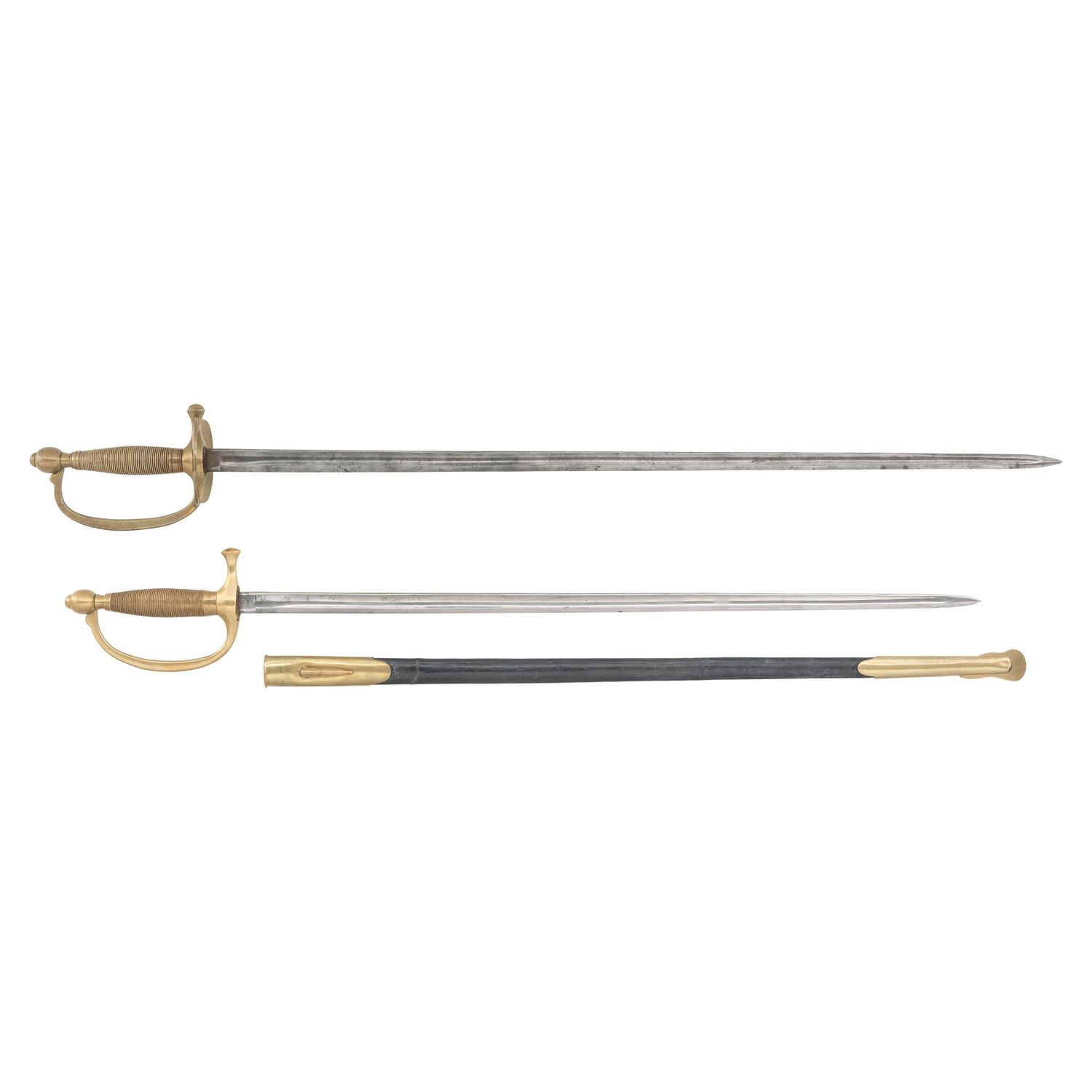 Two Ames Model 1840 Swords, 1 NCO and 1 Musicians