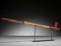 Dakota Painted Pipe Stem, with Catlinite Mouthpiece and Bowl