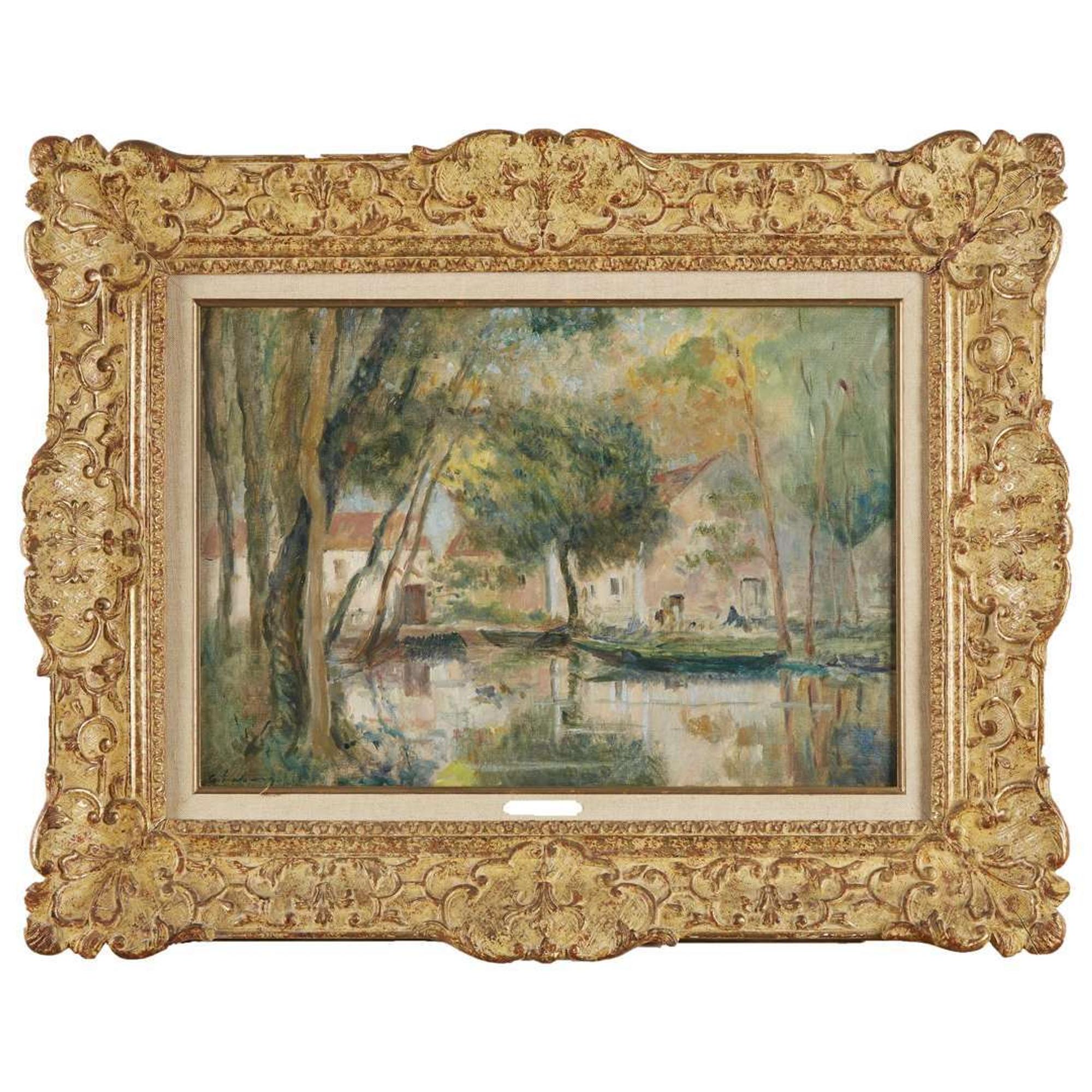 ALBERT LEBOURG (FRENCH 1849–1928) "PAYSAGE RIVIÈRE"