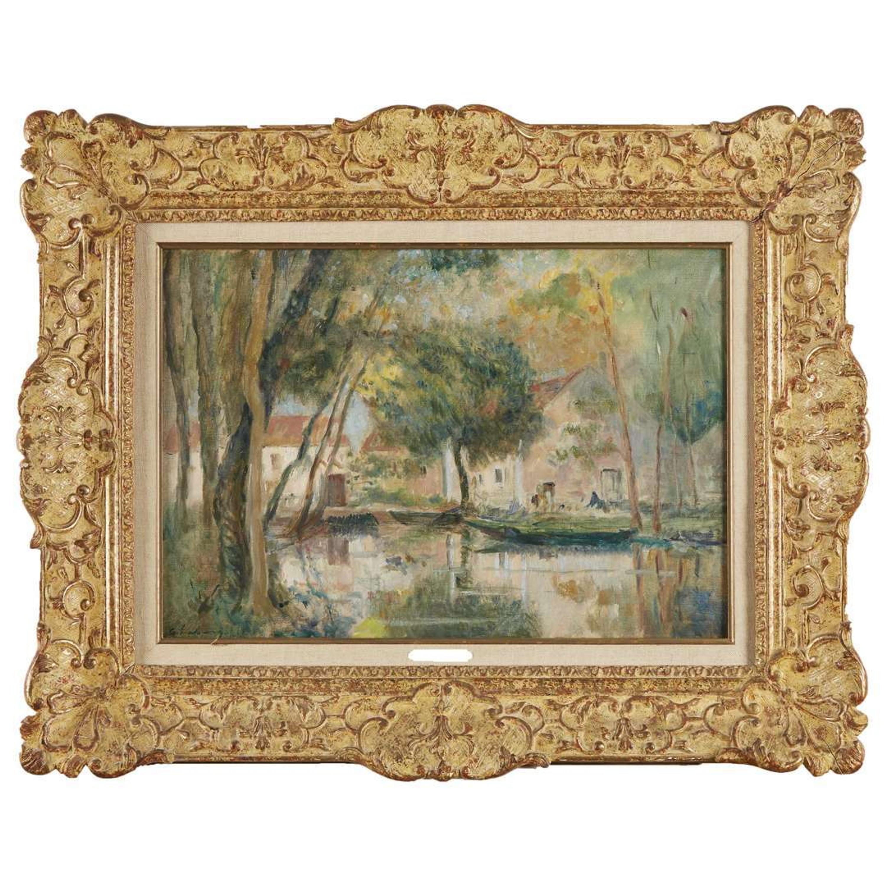 ALBERT LEBOURG (FRENCH 1849–1928) "PAYSAGE RIVIÈRE"