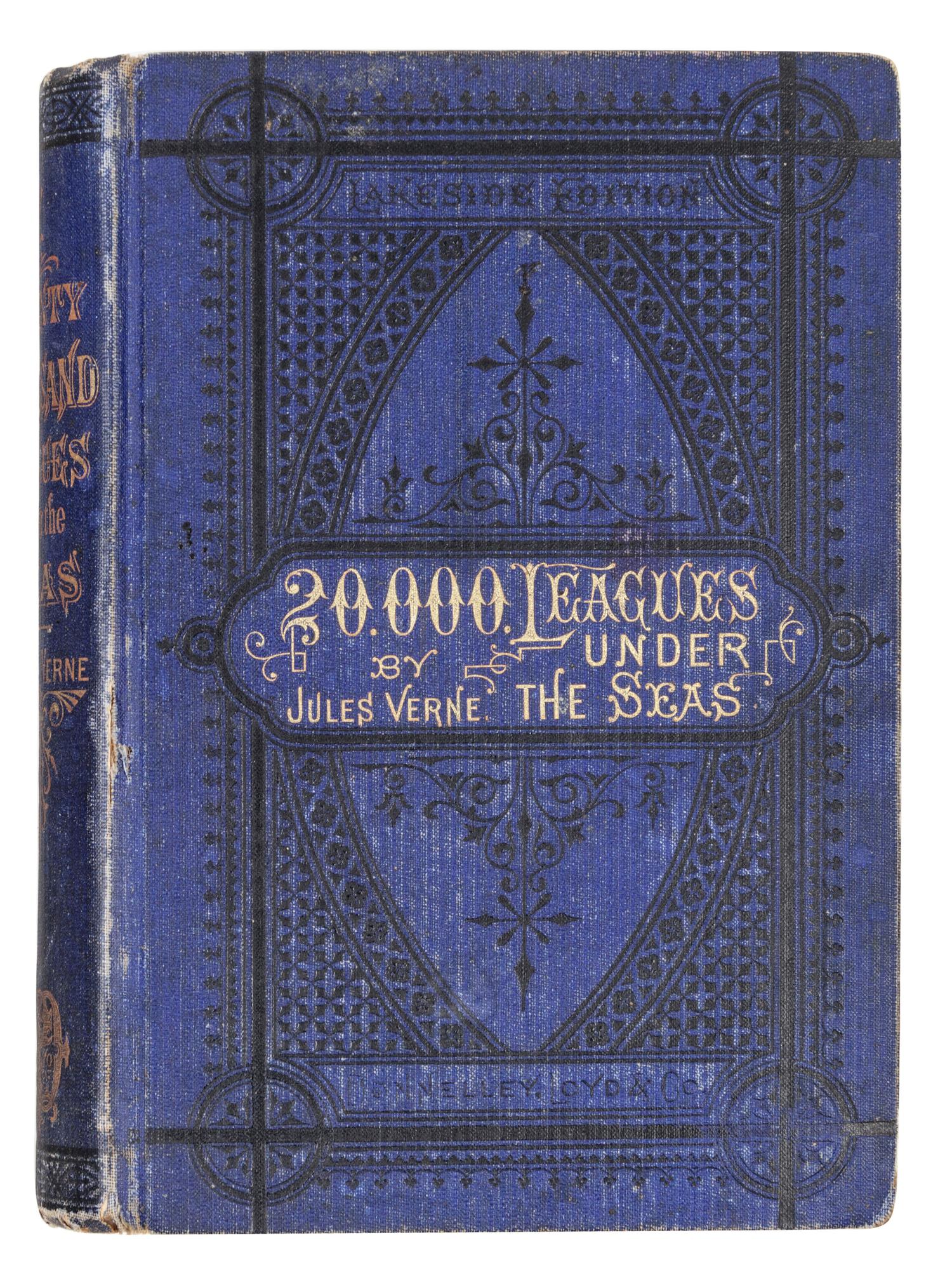 VERNE, Jules (1828-1905). Twenty Thousand Leagues Under the Sea . — [ The Tour of the World in Eighty Days ]. Chicago: Donnelley, Loyd & Co., 1876.
