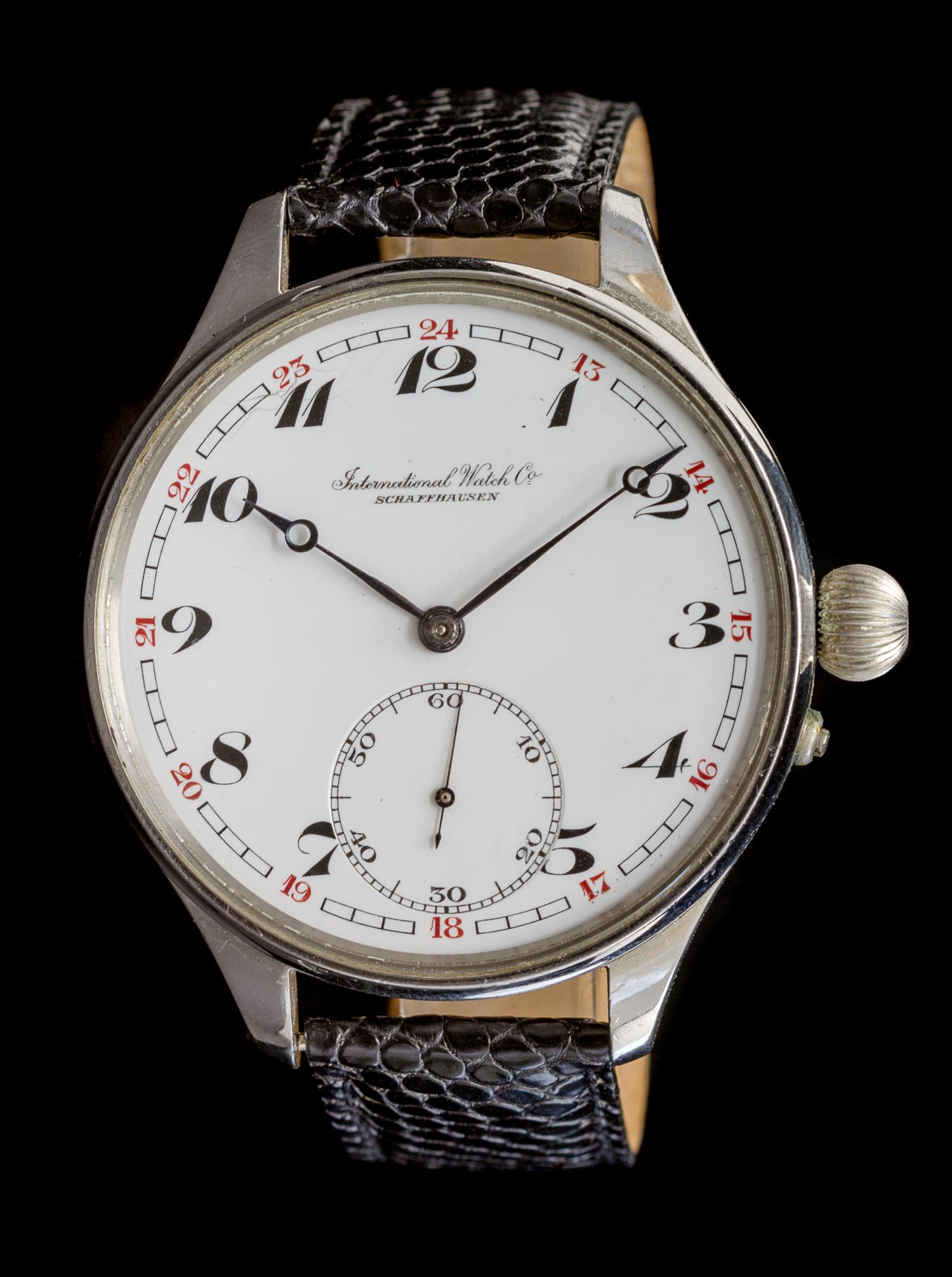 A Stainless Steel Converted Wristwatch, IWC Schaffhausen,
