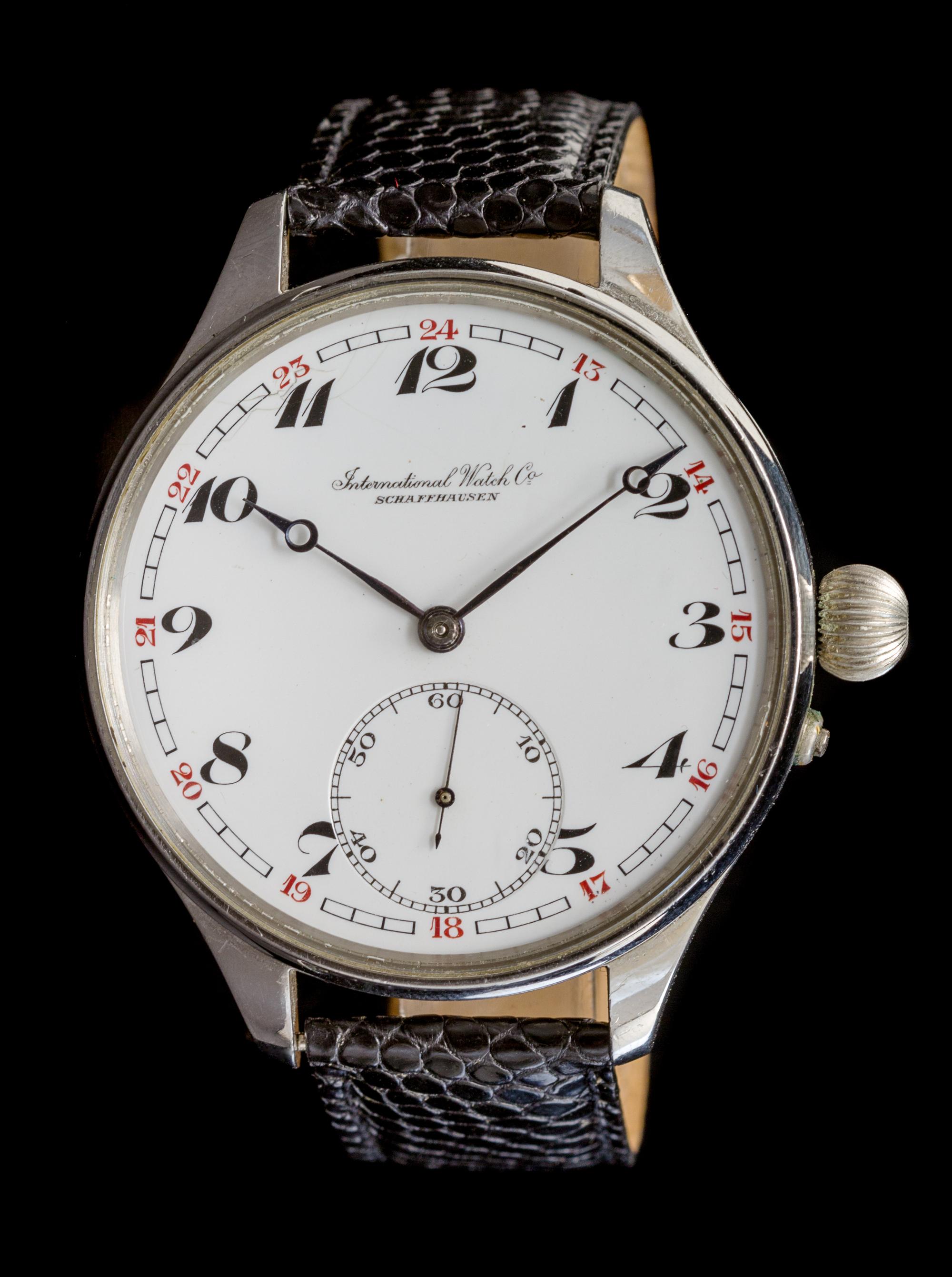 A Stainless Steel Converted Wristwatch, IWC Schaffhausen,
