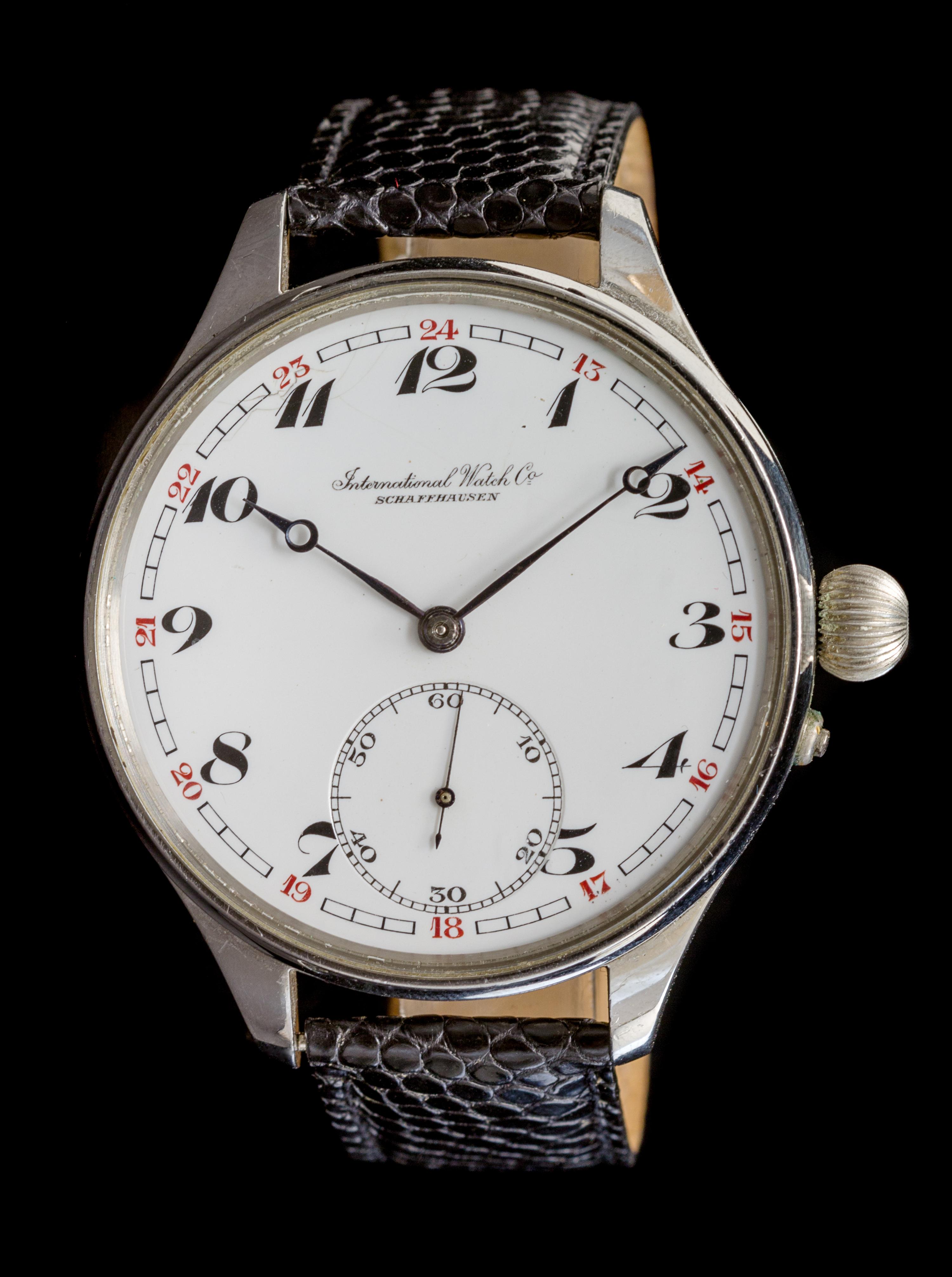 A Stainless Steel Converted Wristwatch, IWC Schaffhausen,