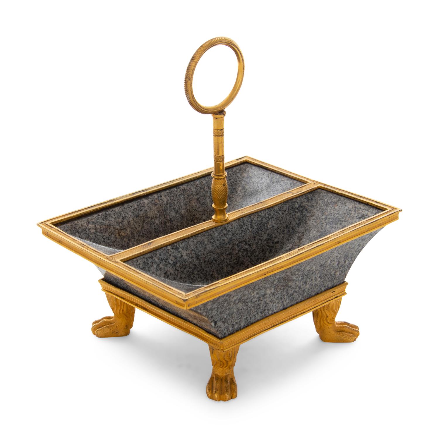 A Gilt Bronze Mounted Jasper Server