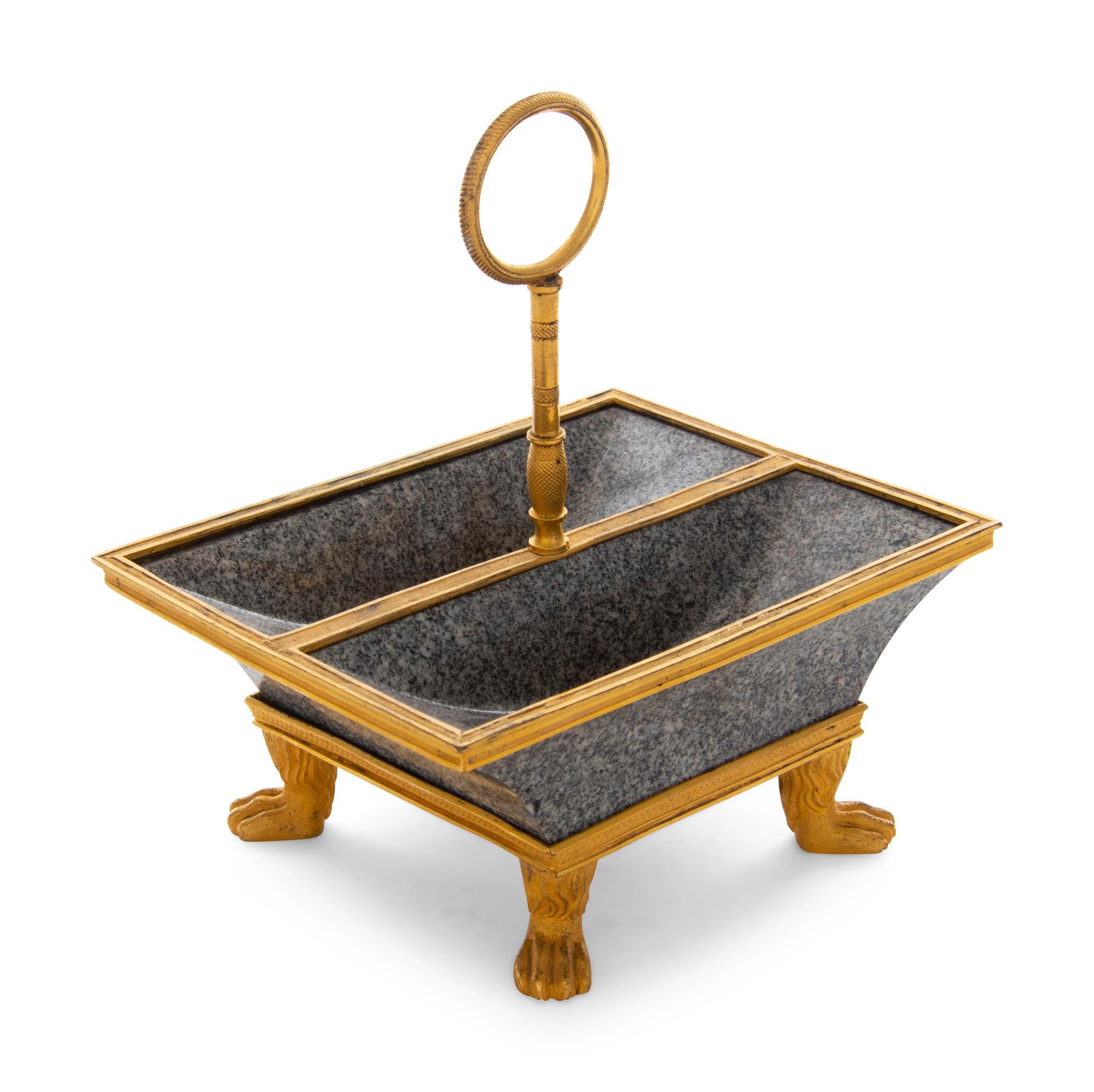 A Gilt Bronze Mounted Jasper Server