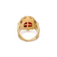 YELLOW GOLD AND HARDSTONE INTAGLIO RING