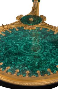 An Empire Style Gilt Bronze and Malachite Veneered Guéridon