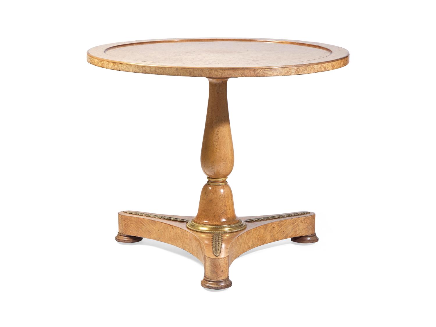 A Charles X Amboyna Breakfast Table