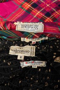 Four Designer Tops: Three Saint Laurent Rive Gauche & One Valentino, 1980s