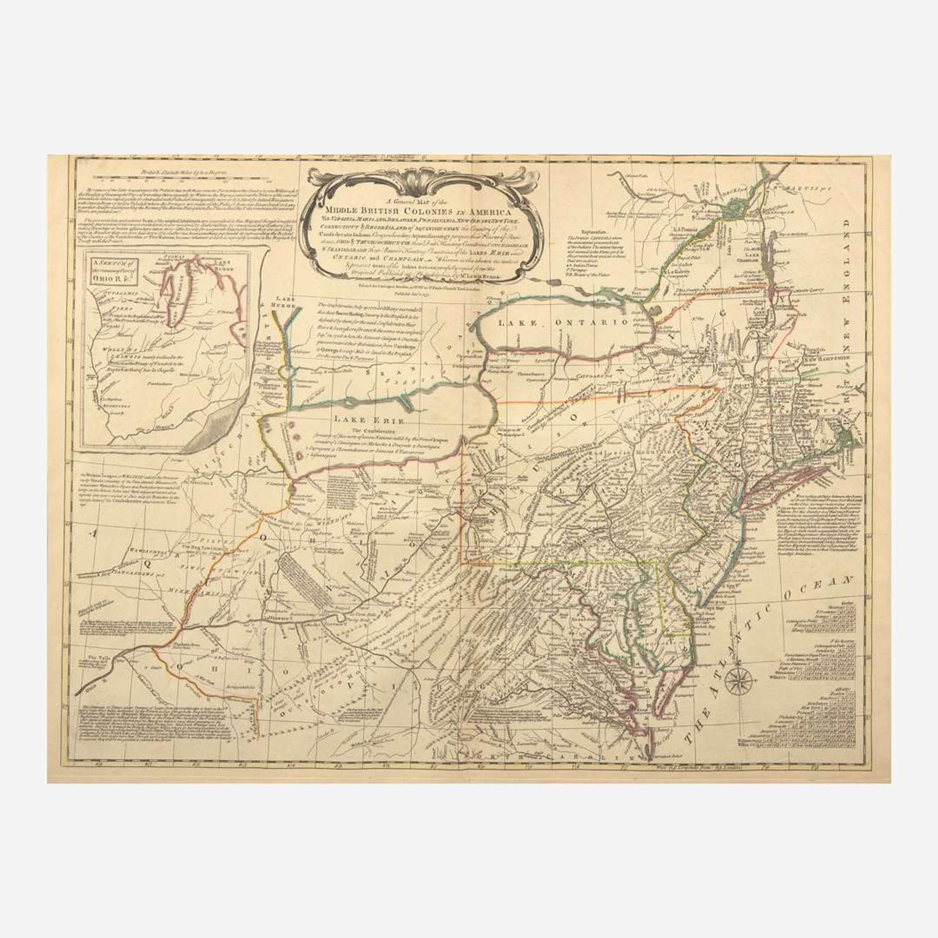 [Maps & Atlases] A General Map of the Middle British Colonies in America...