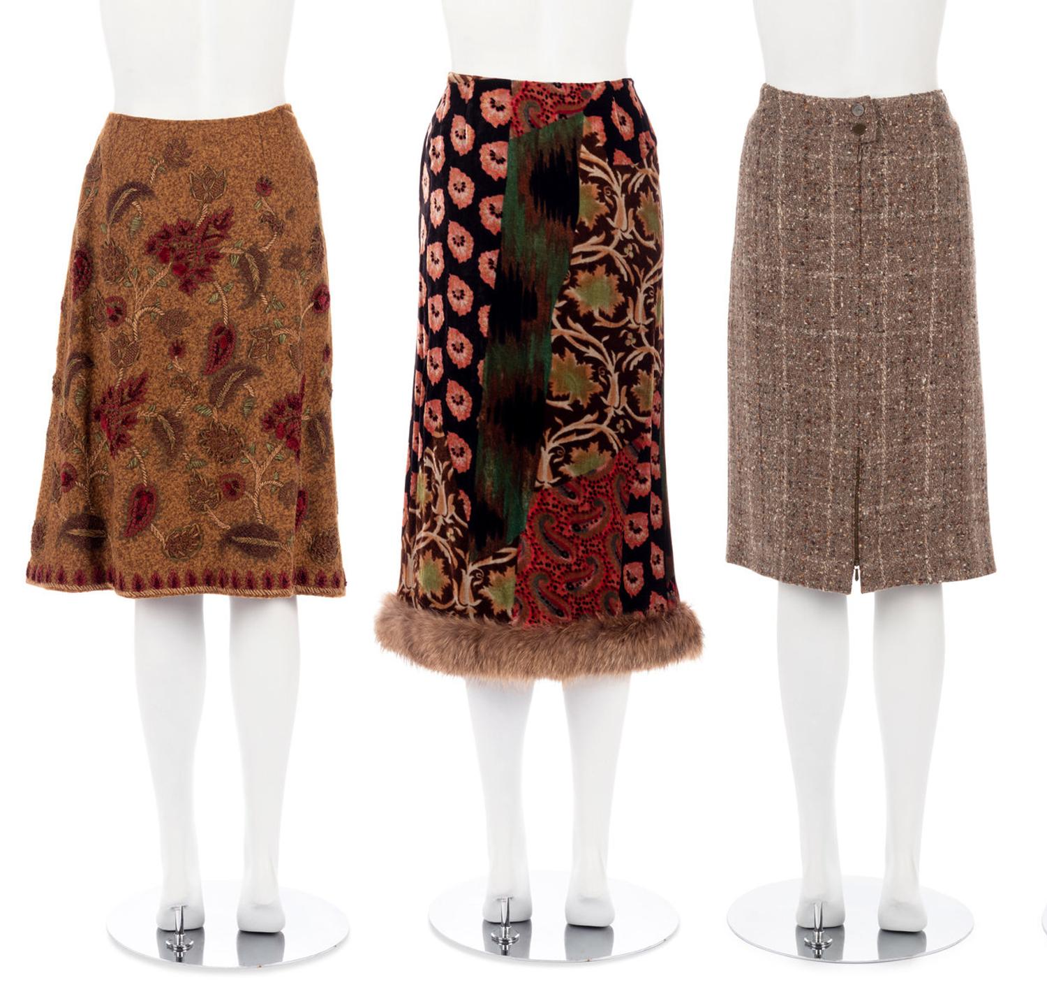 Collection of Six Designer Pieces: Five Oscar de la Renta Pieces, One Chanel Skirt, 1999-2007